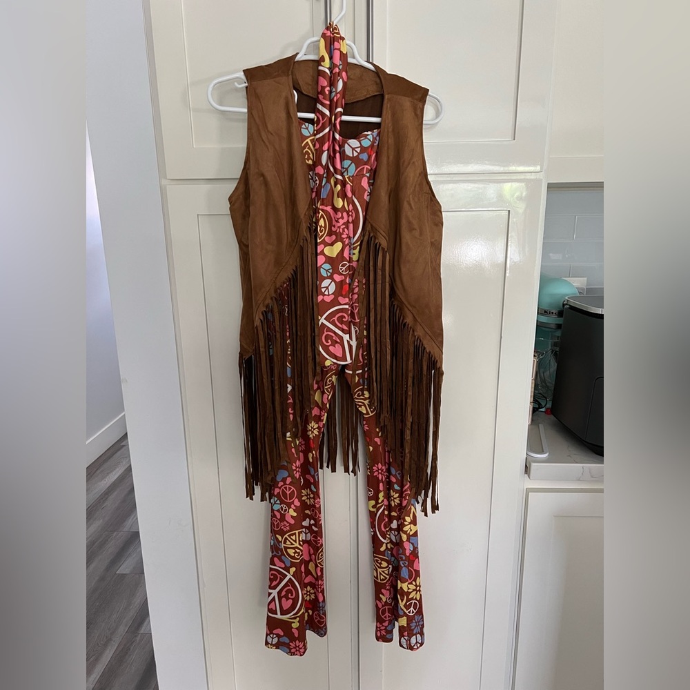 7 Pcs 60s 70s Outfits for Women Hippie Costume